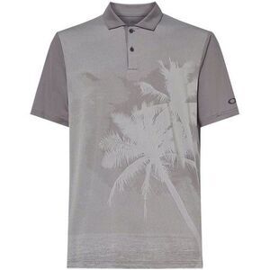 Oakley Reduct Gray w/Palm Trees Polo Poly Blend Size Small NWT